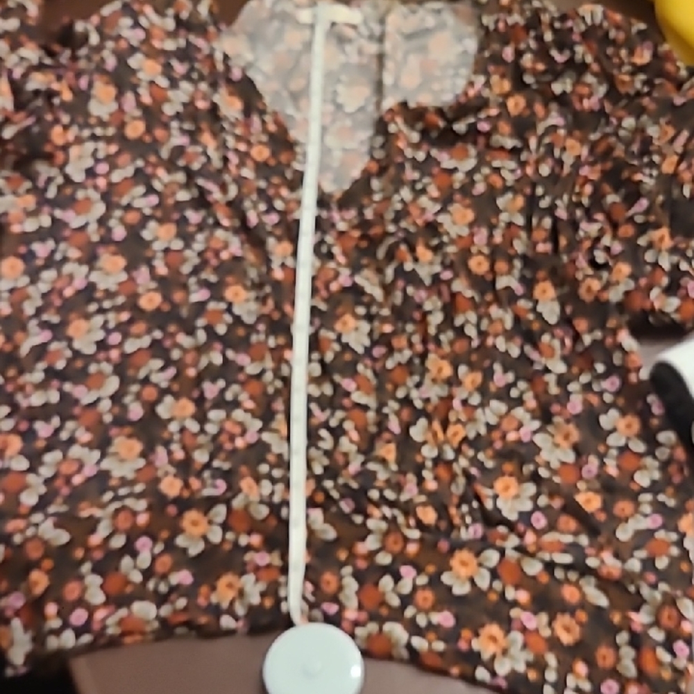 Ramy Brook Floral Blouse - Brown and Pink